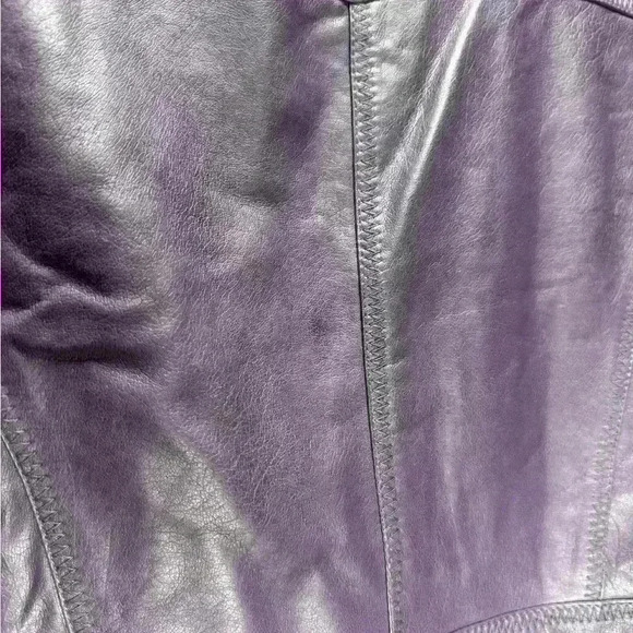 Like New condition, Bagatelle size small, women’s purple vegan leather jacket. - Picture 11 of 13